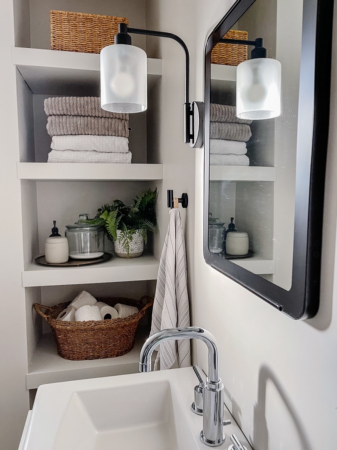 Bathroom Nook Floating Shelves Kreg Tool
