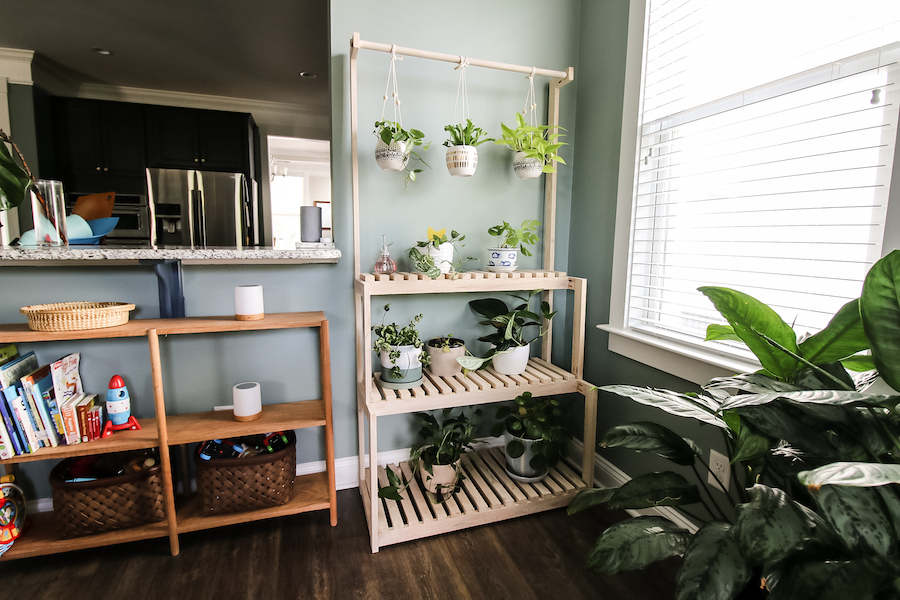 DIY Plant Stand with Hanging Bar Kreg Tool