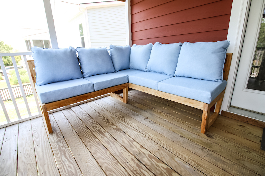 DIY Modern Outdoor Sectional Couch Kreg Tool