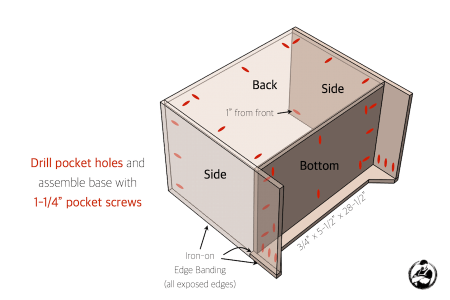 DIY nightstand with drawer Kreg Tool