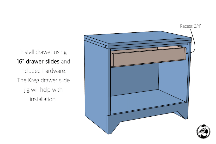 DIY nightstand with drawer Kreg Tool