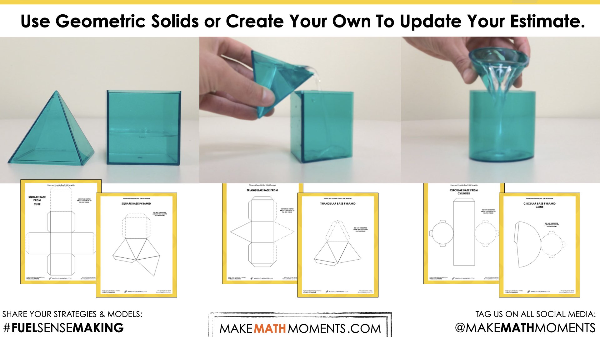 Prisms and Pyramids Comparing the Volumes of Prisms & Pyramids