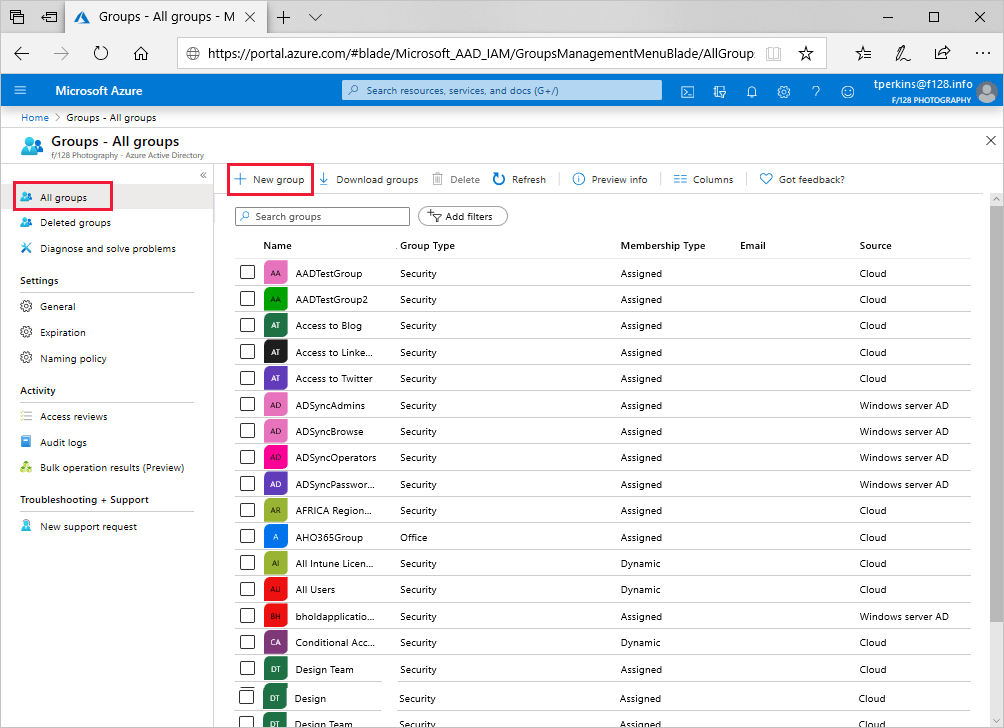 Create A Security Group In Azure Active Directory