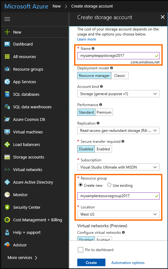 Schritt 4 Speichern Sie das AppSourcePaket in Azure Storage und