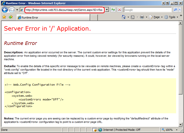 Displaying a Custom Error Page (C) Microsoft Learn