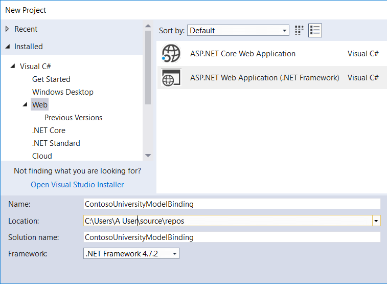 Retrieving and displaying data with model binding and web forms