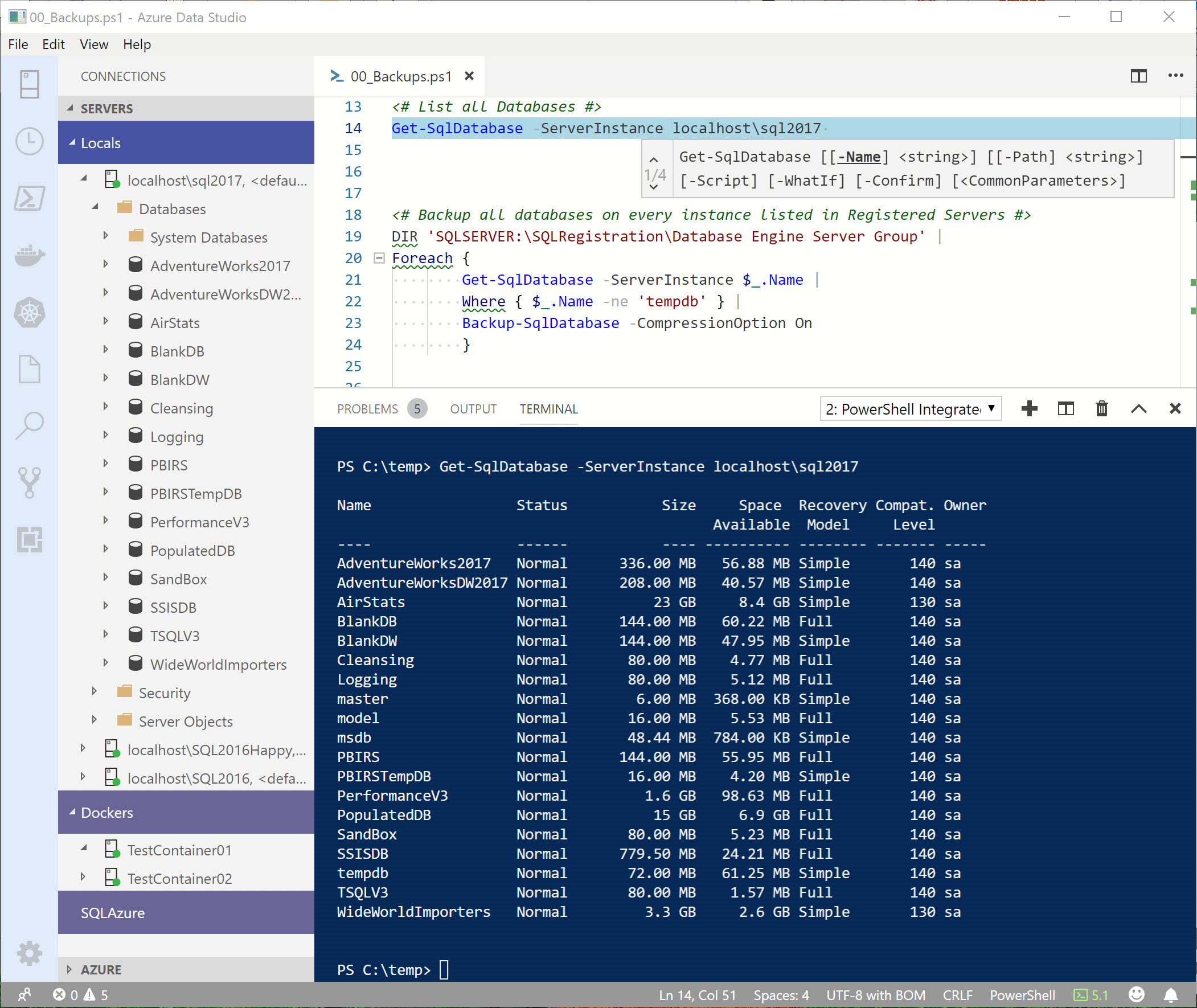 PowerShell extension Azure Data Studio Microsoft Learn