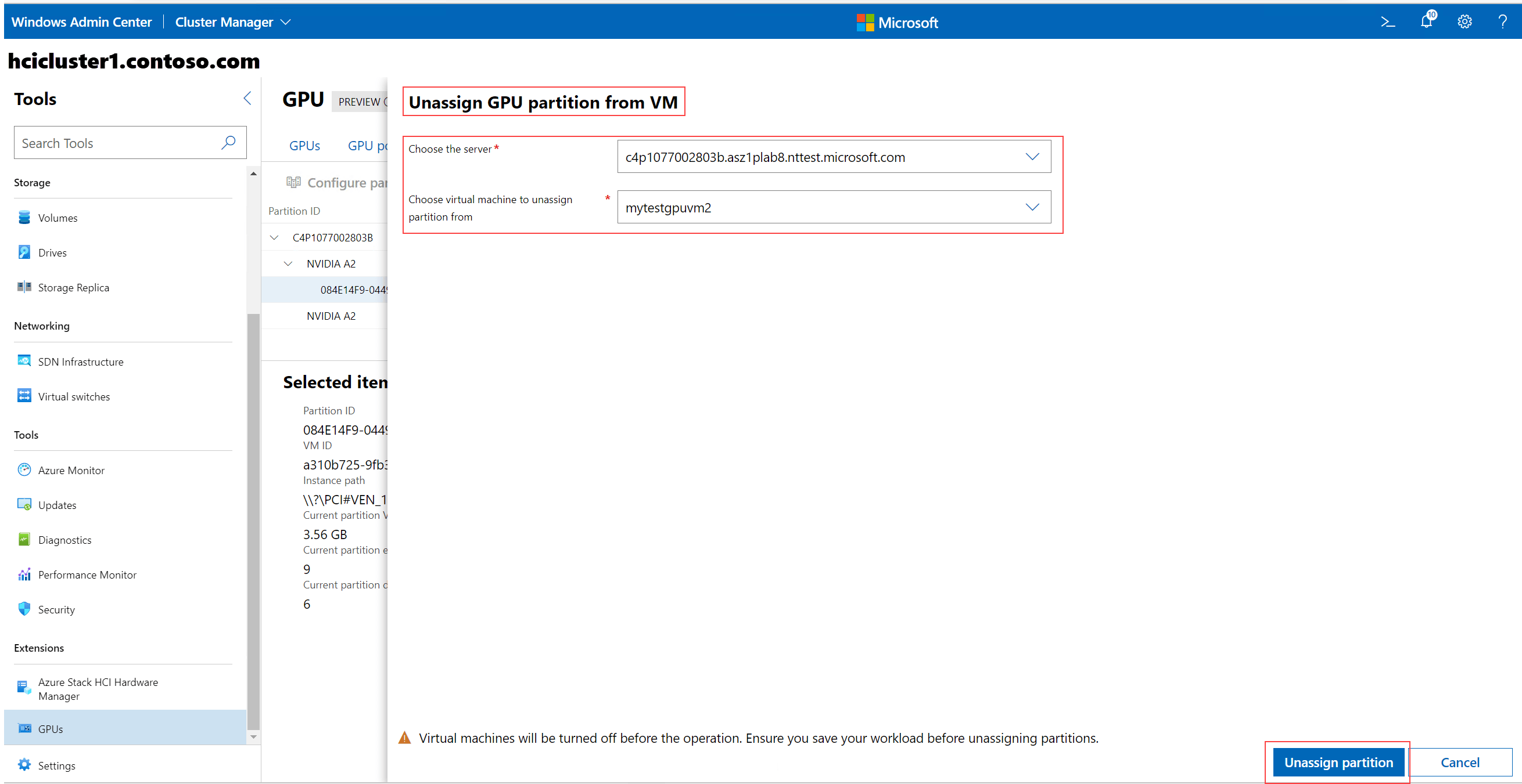 Partition and share GPUs with Azure Stack HCI virtual machines Azure