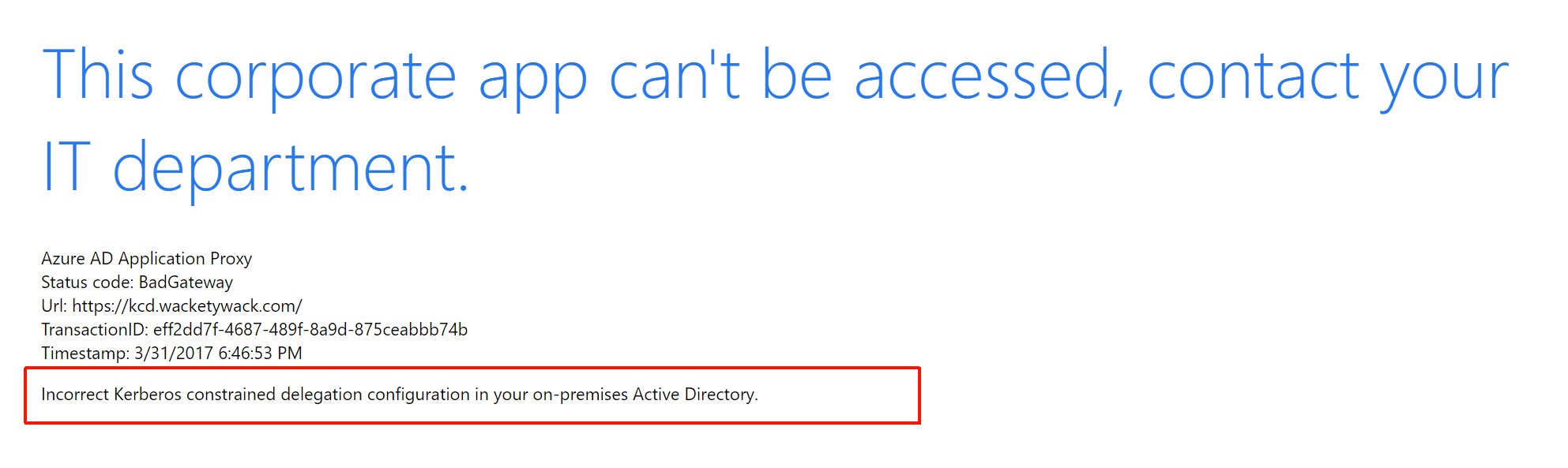 Troubleshoot Kerberos constrained delegation App Proxy Microsoft