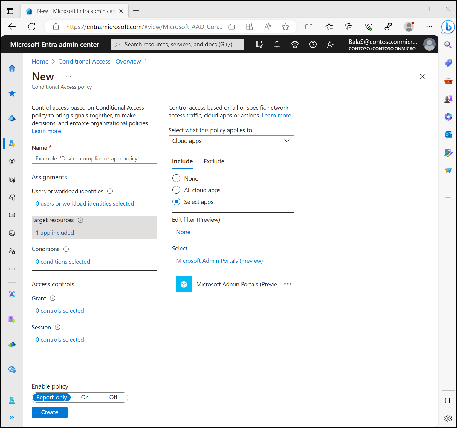 Cloud apps, actions, and authentication context in Conditional Access