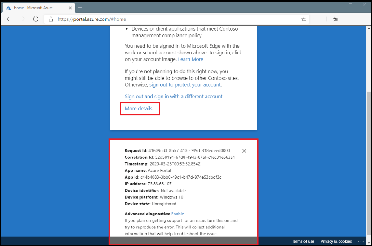 Troubleshooting signin problems with Conditional Access Azure Active