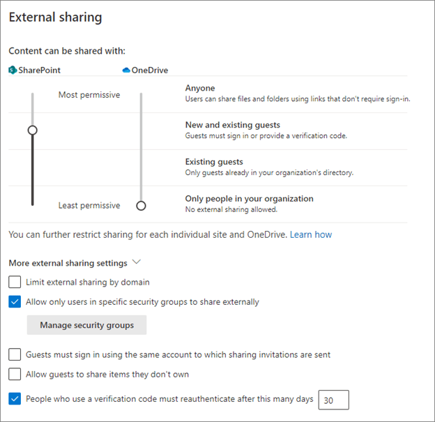 Secure external access to Microsoft Teams, SharePoint, and OneDrive