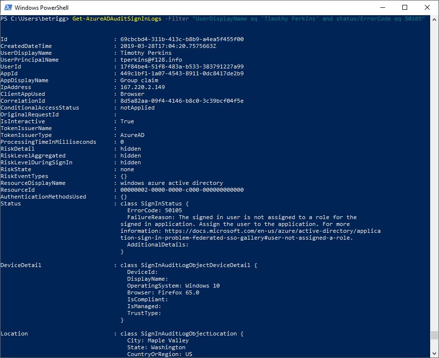 Azure AD PowerShell cmdlets for reporting Microsoft Entra Microsoft