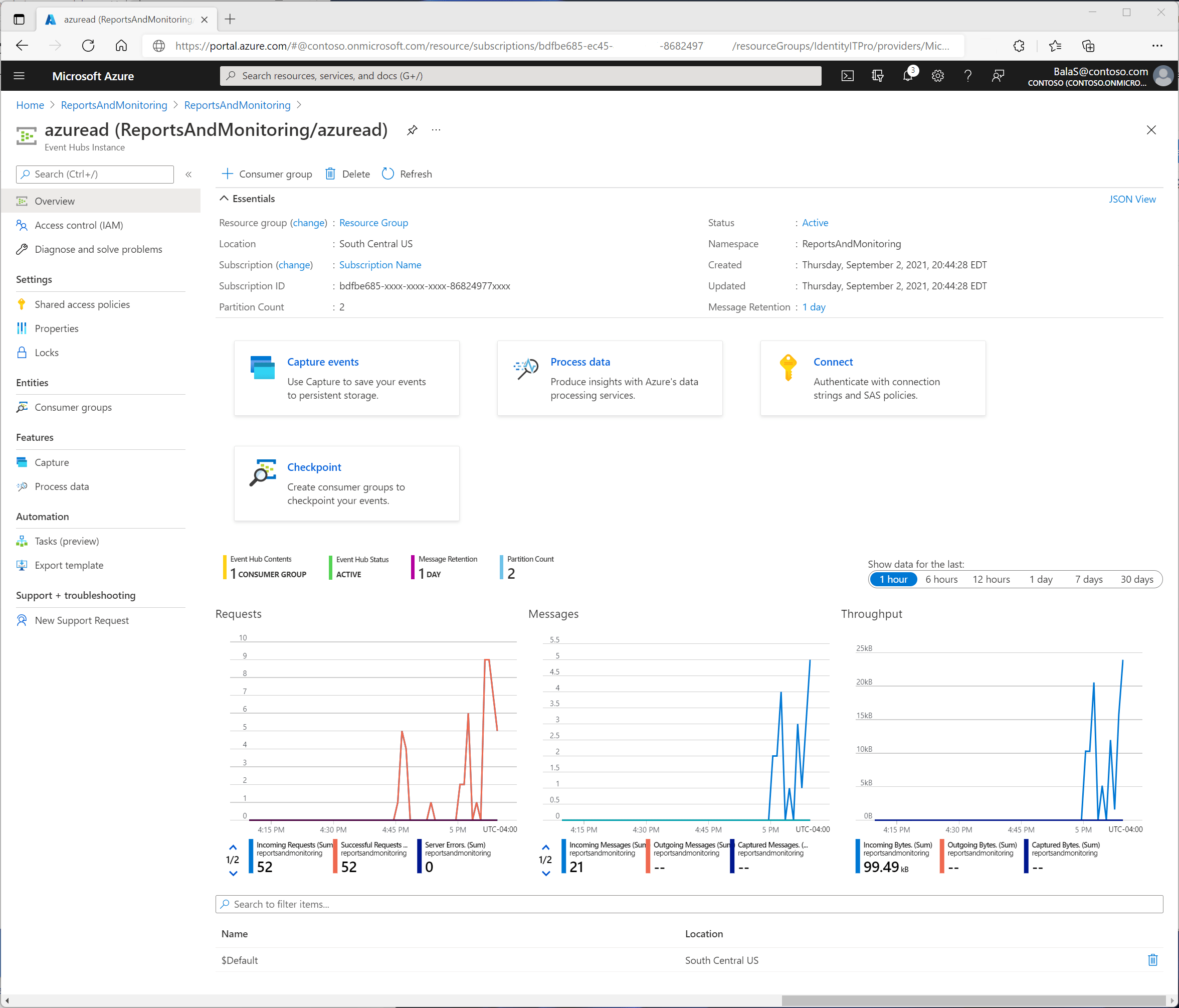 Tutorial Stream logs to an Azure event hub Microsoft Entra