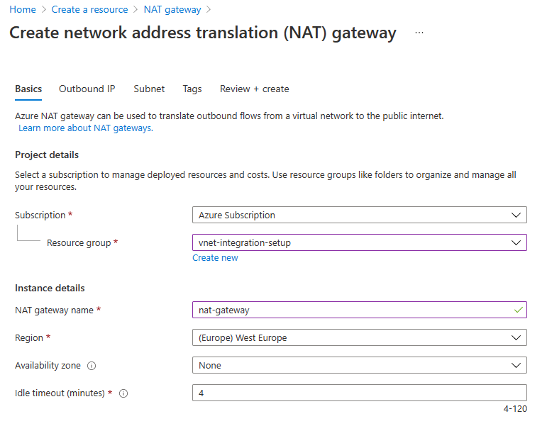 Azure NAT Gateway integration - Azure App Service | Microsoft Learn