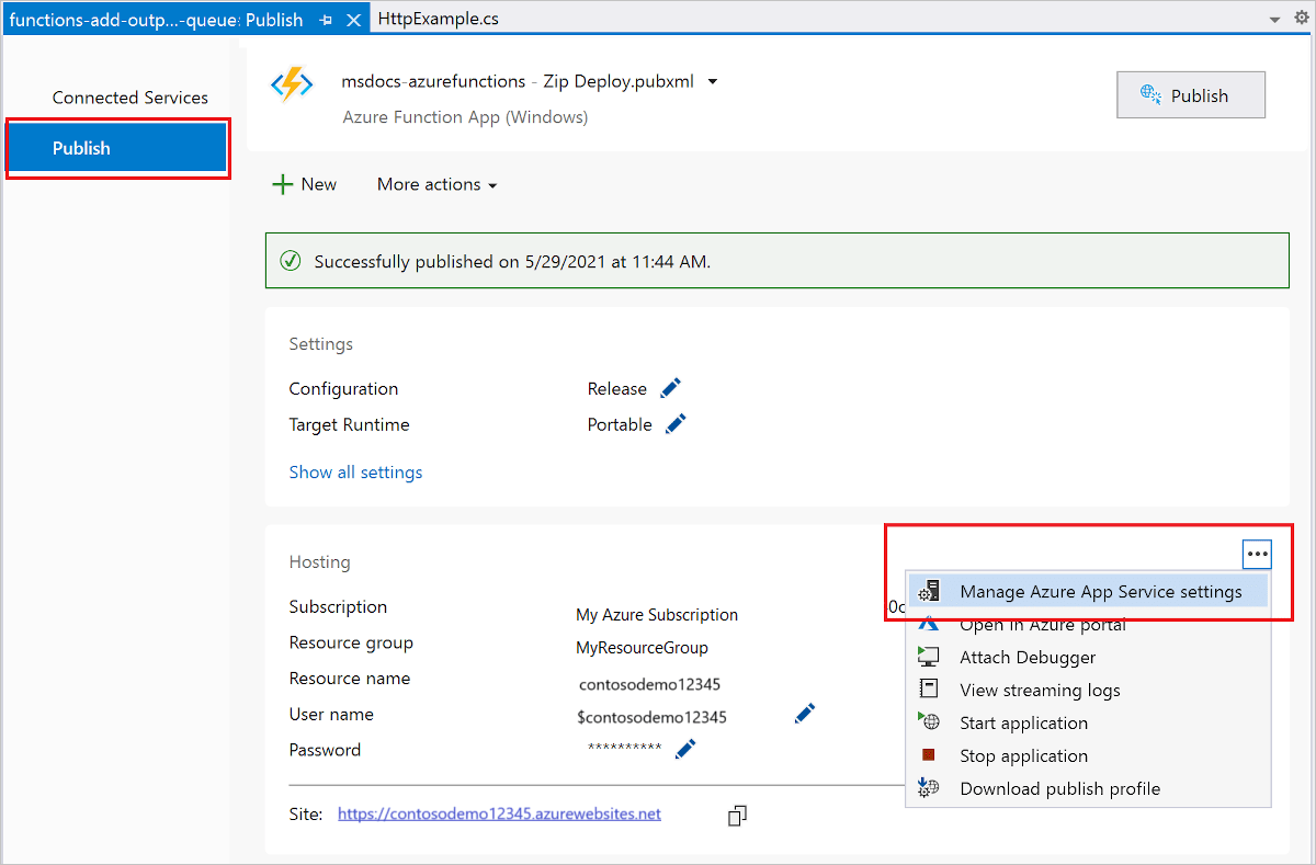 Connect functions to Azure Storage using Visual Studio Microsoft Learn