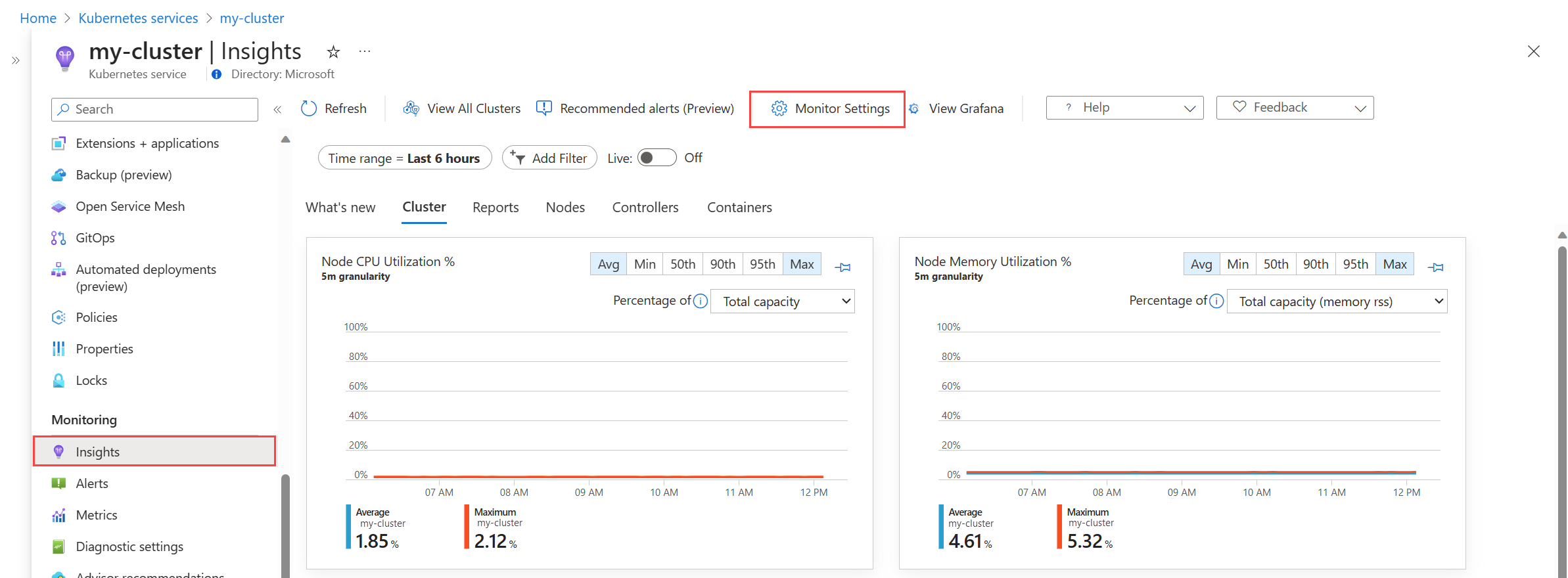 Enable monitoring for Azure Service (AKS) cluster Azure Monitor Microsoft Learn