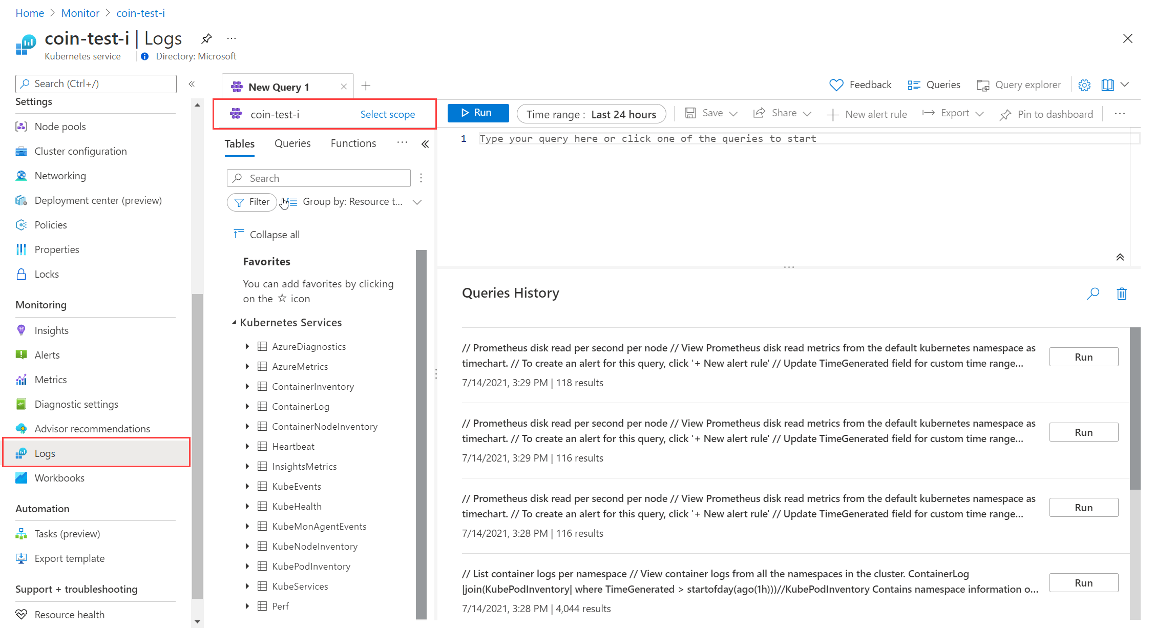 Audit Queries In Azure Monitor Log Queries Azure Monitor Microsoft