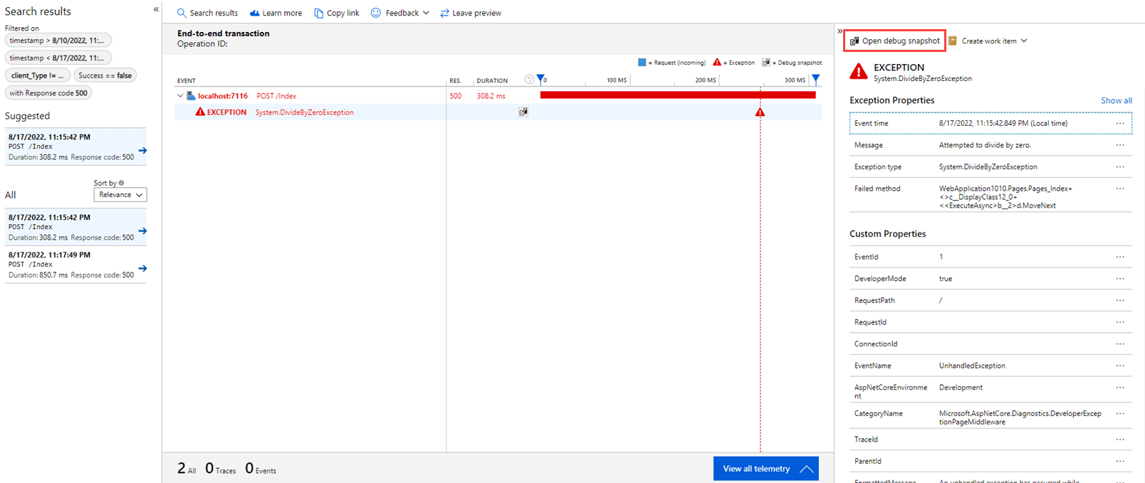 Azure Application Insights Snapshot Debugger for apps Azure