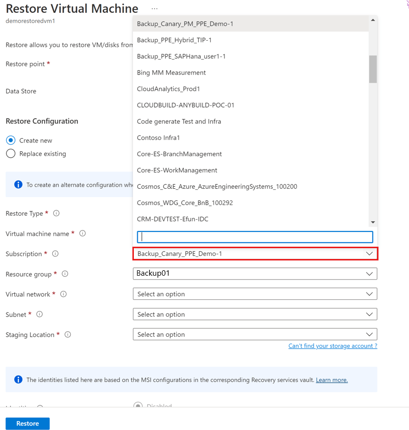EasyReliableDBA How to restore Azure VM data in Azure portal