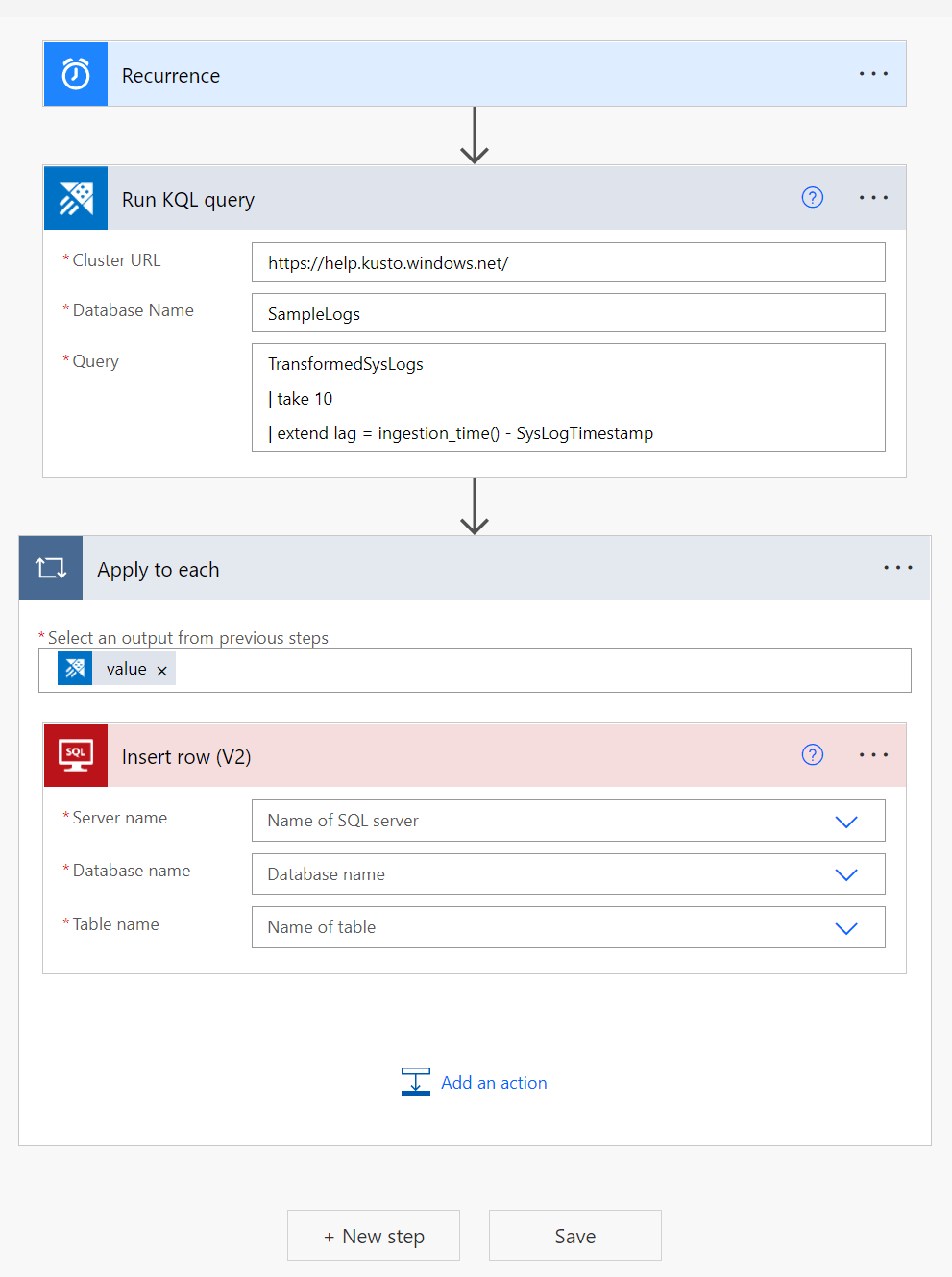 Usage Examples For Azure Data Explorer Connector To Power Automate Vrogue