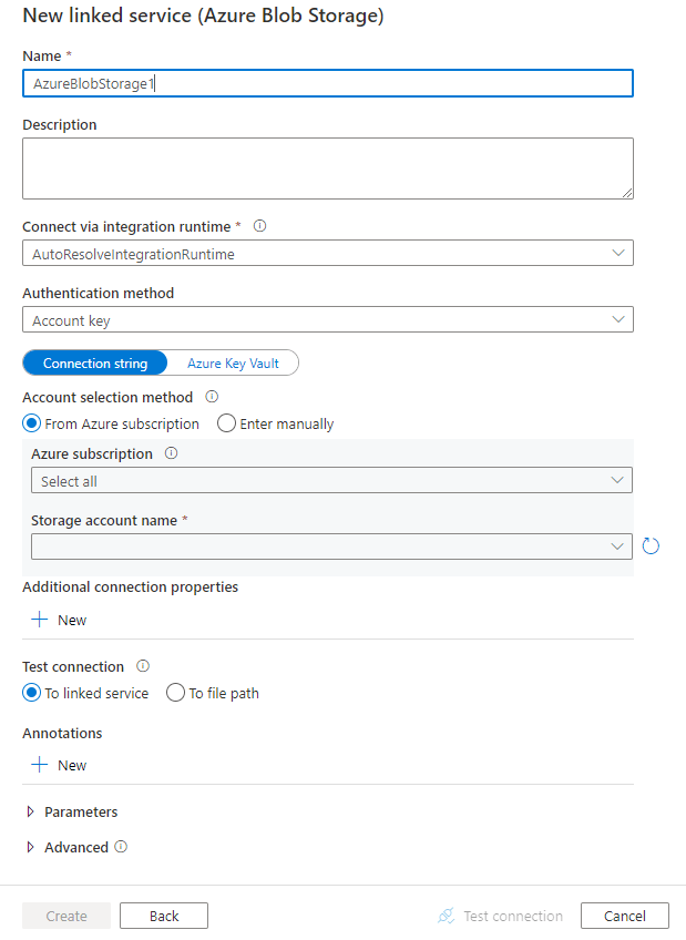Copy and transform data in Azure Blob Storage Azure Data Factory