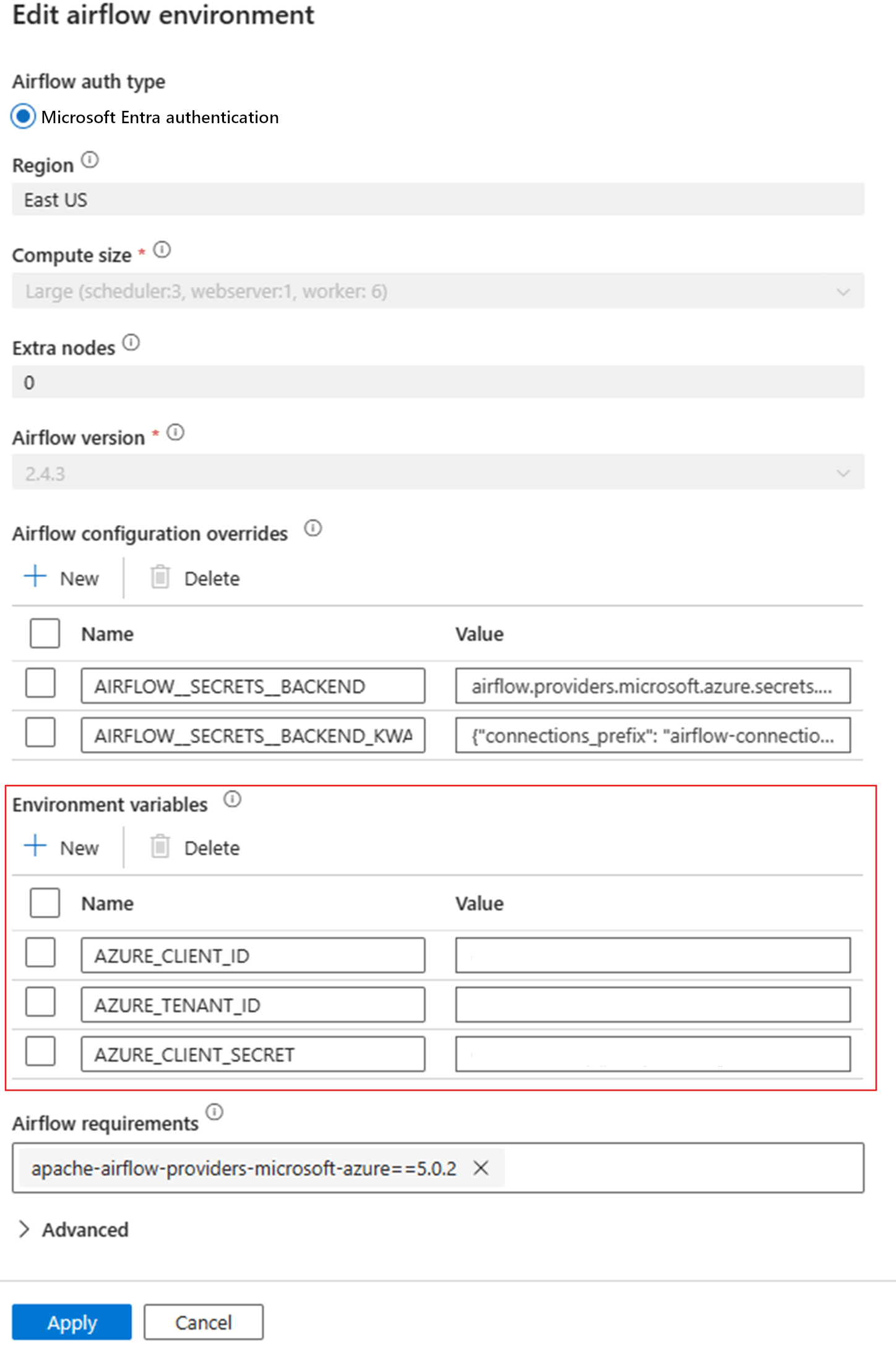 Enable Azure Key Vault for airflow Azure Data Factory Microsoft Learn