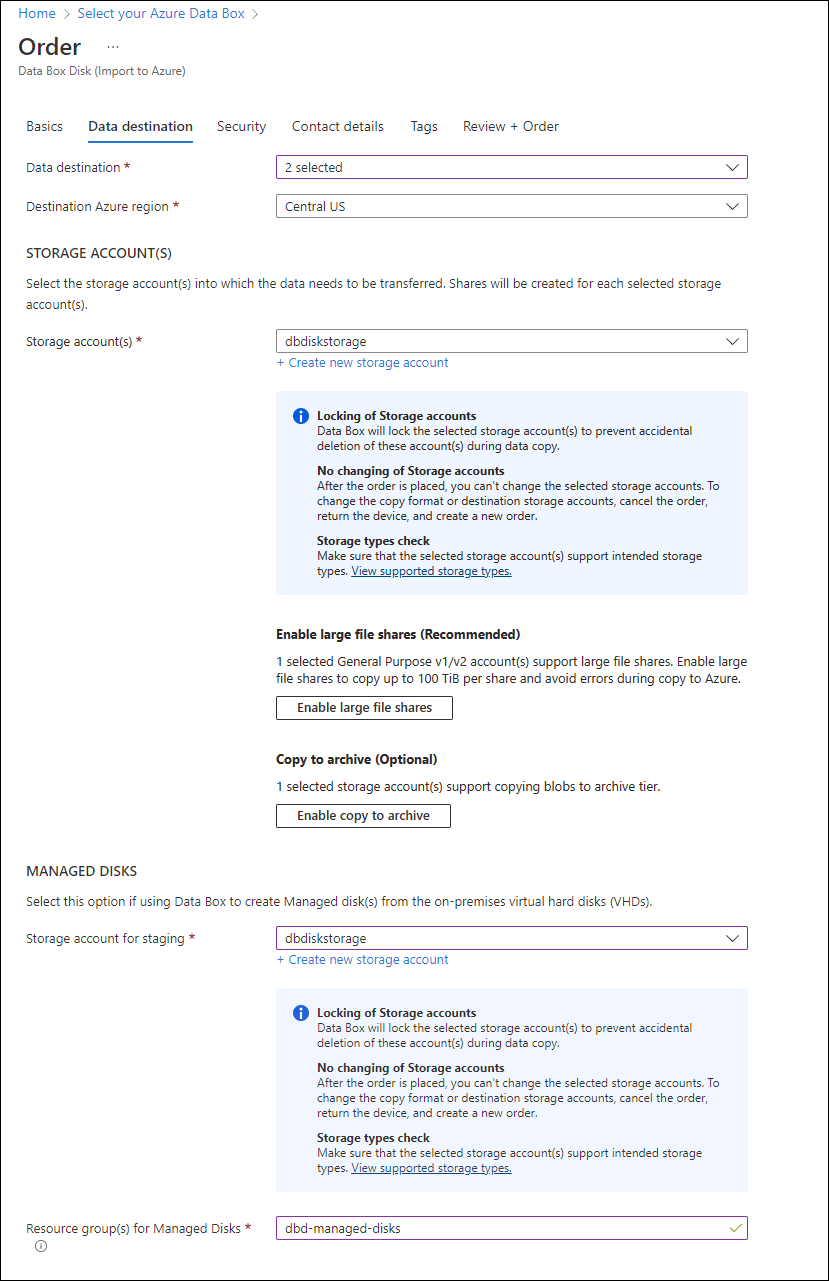 Tutorial to order Azure Data Box Disk Microsoft Learn