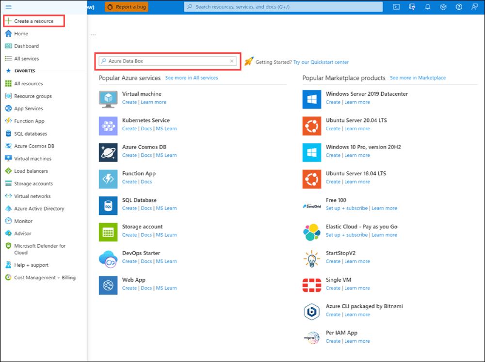 Tutorial to order Azure Data Box Disk Microsoft Learn