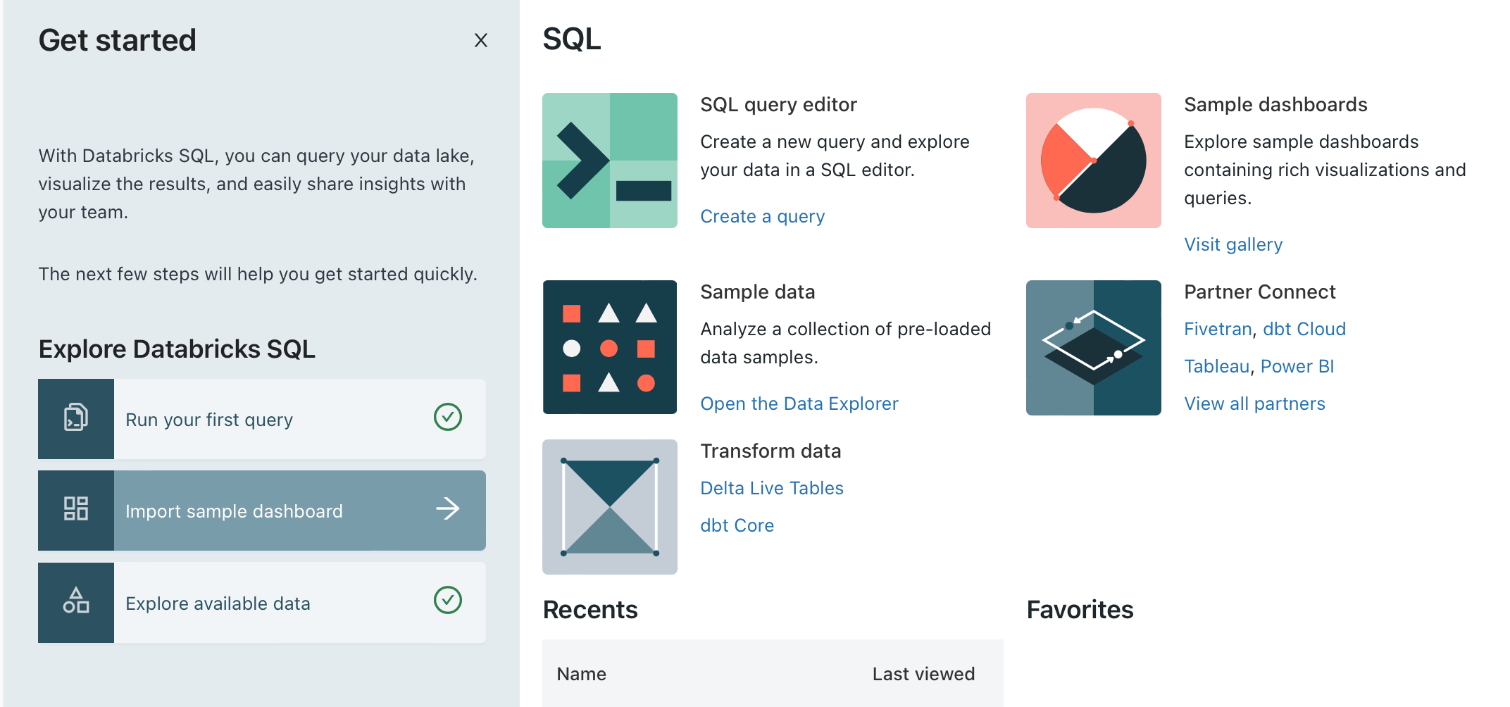 Tutorial Use sample dashboards in Databricks SQL Azure Databricks