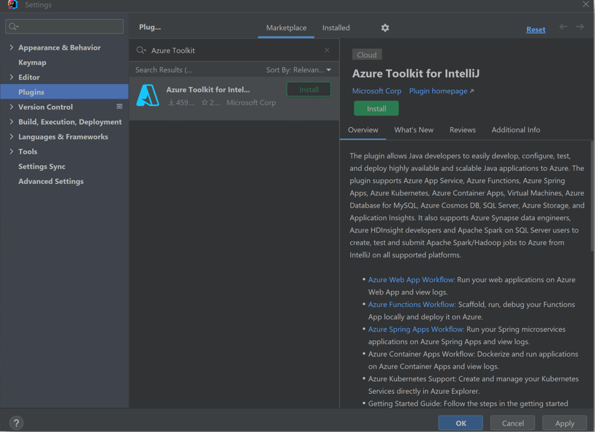 Install the Azure Toolkit for IntelliJ Java on Azure Microsoft Learn