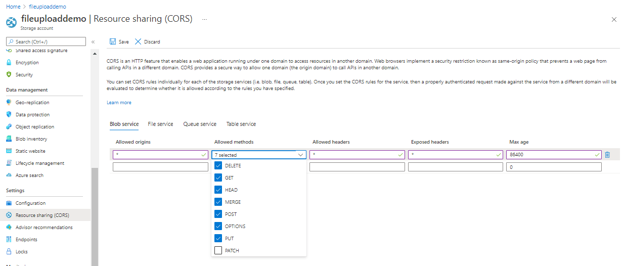 JavaScript Upload image to Blob Storage Azure Microsoft Learn