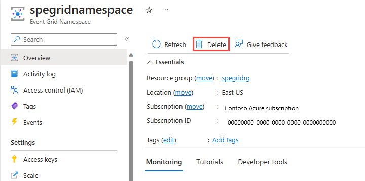 Create, view, and manage Azure Event Grid namespaces Azure Event Grid