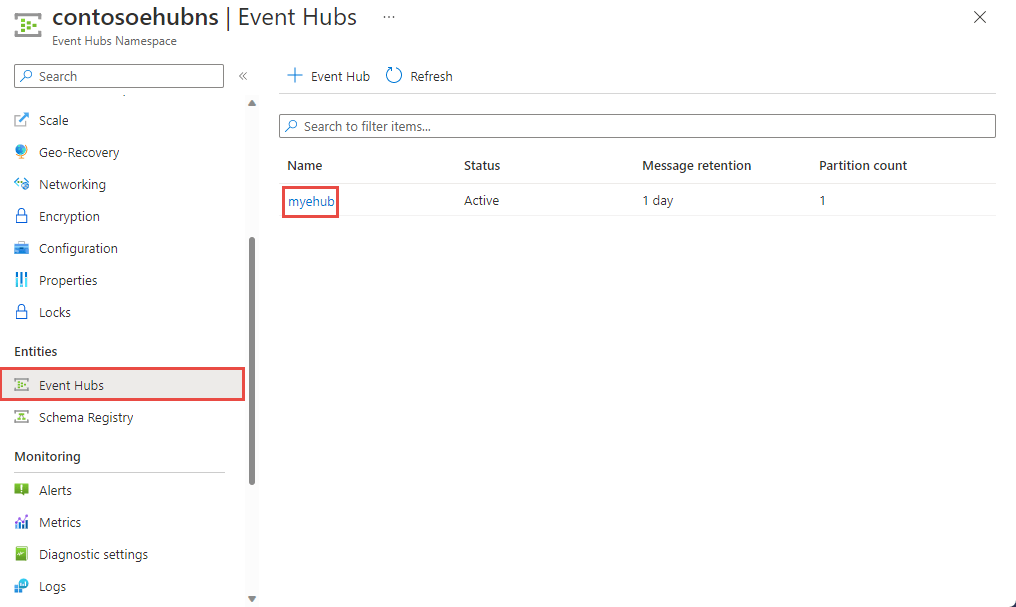 Event Hubs Capture streaming events using Azure portal Azure Event
