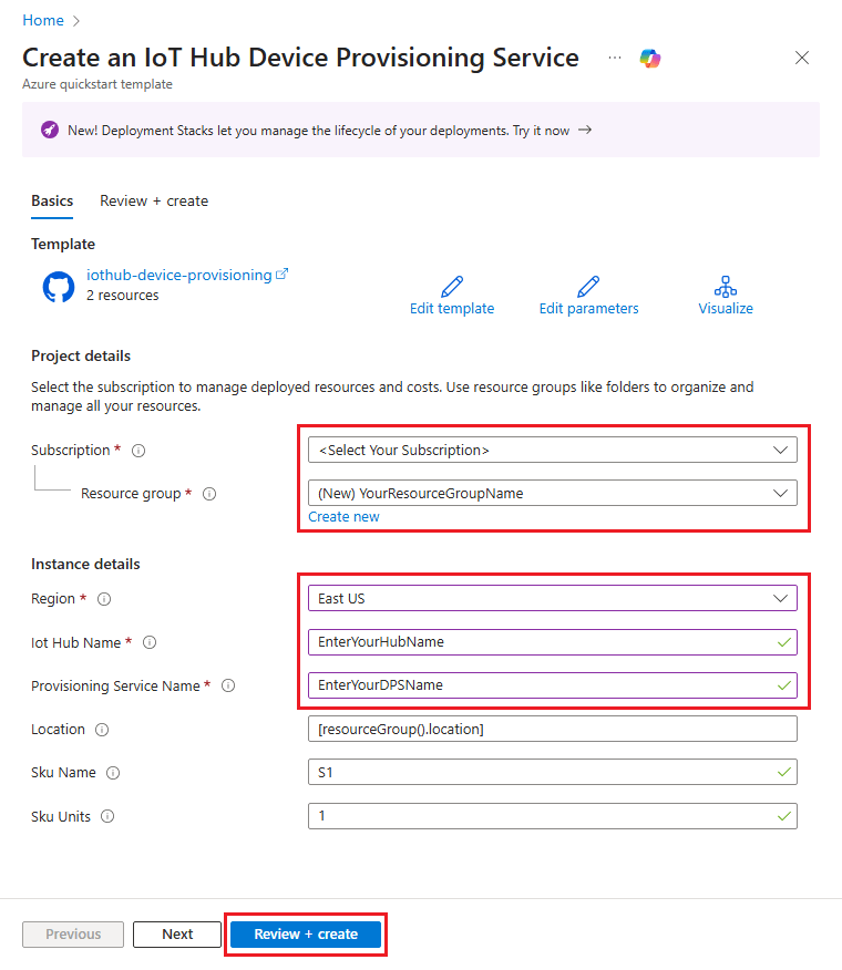 Quickstart Create an Azure IoT Hub Device Provisioning Service (DPS