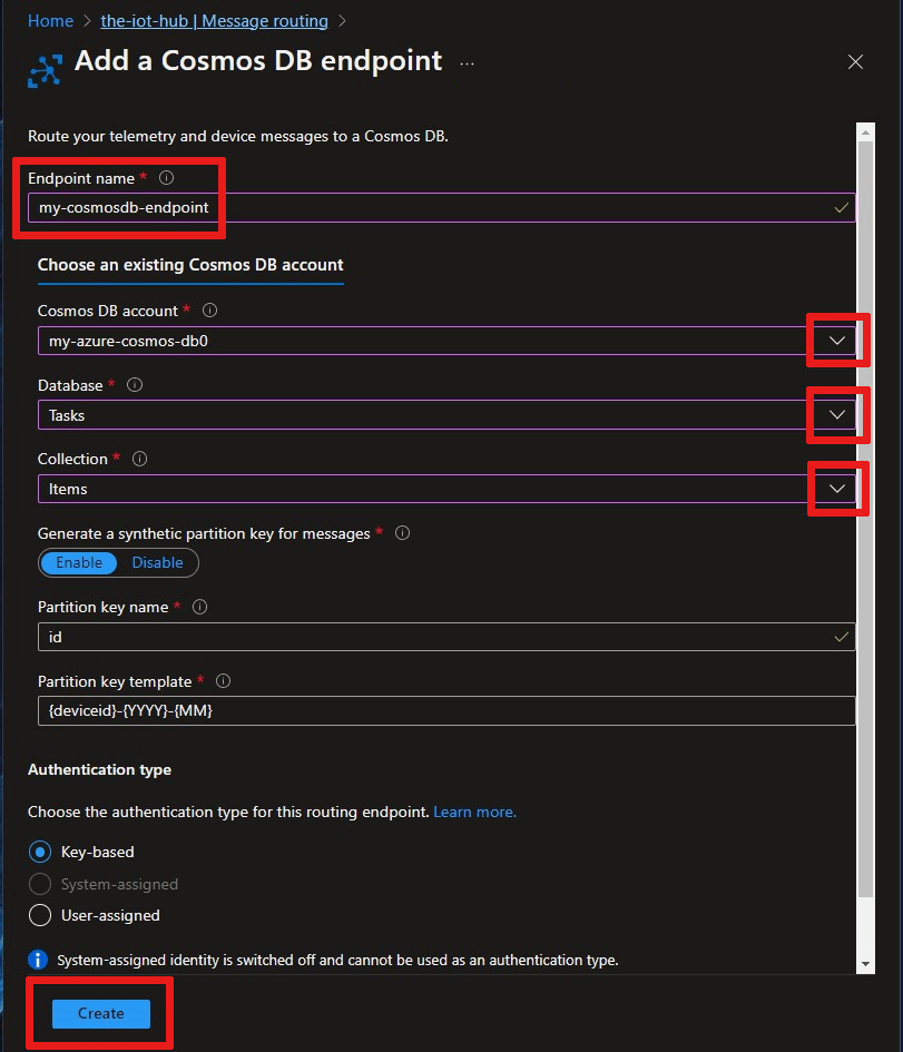 Create and delete routes and endpoints by using the Azure portal