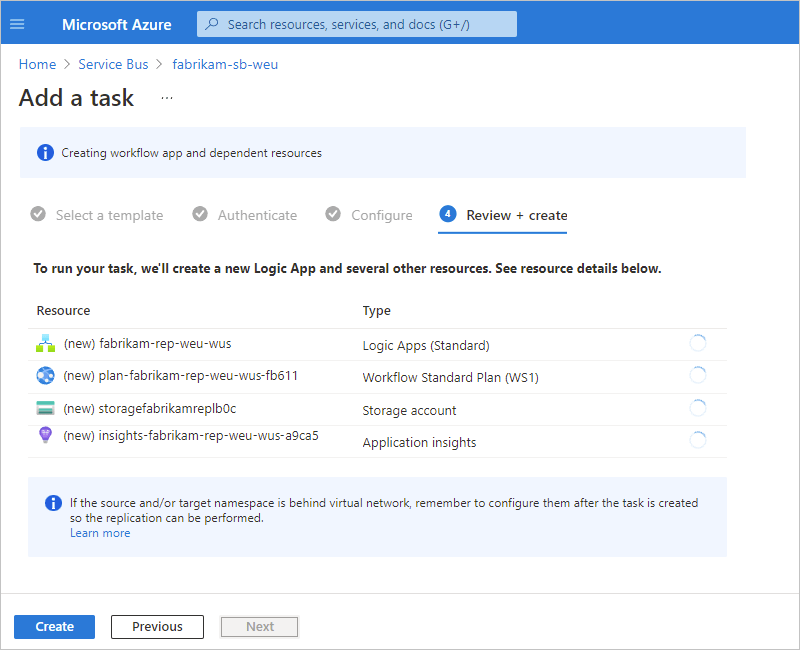 Create replication tasks for Azure resources Azure Logic Apps
