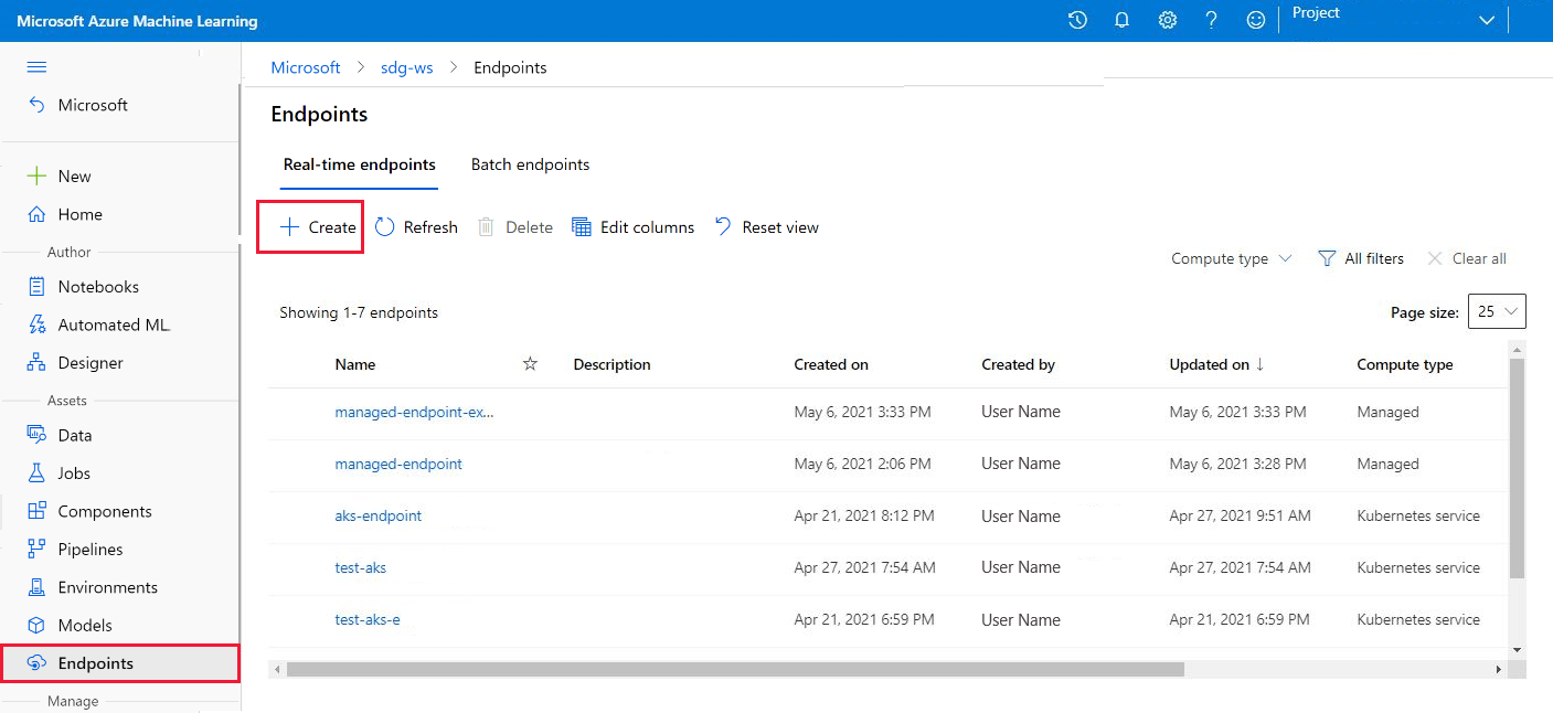 Use managed online endpoints in the studio Azure Machine Learning