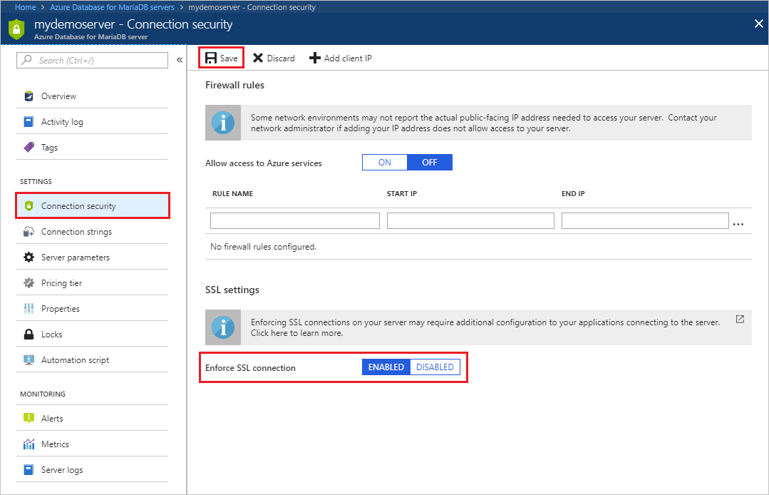 Configure SSL Azure Database for MariaDB Microsoft Learn