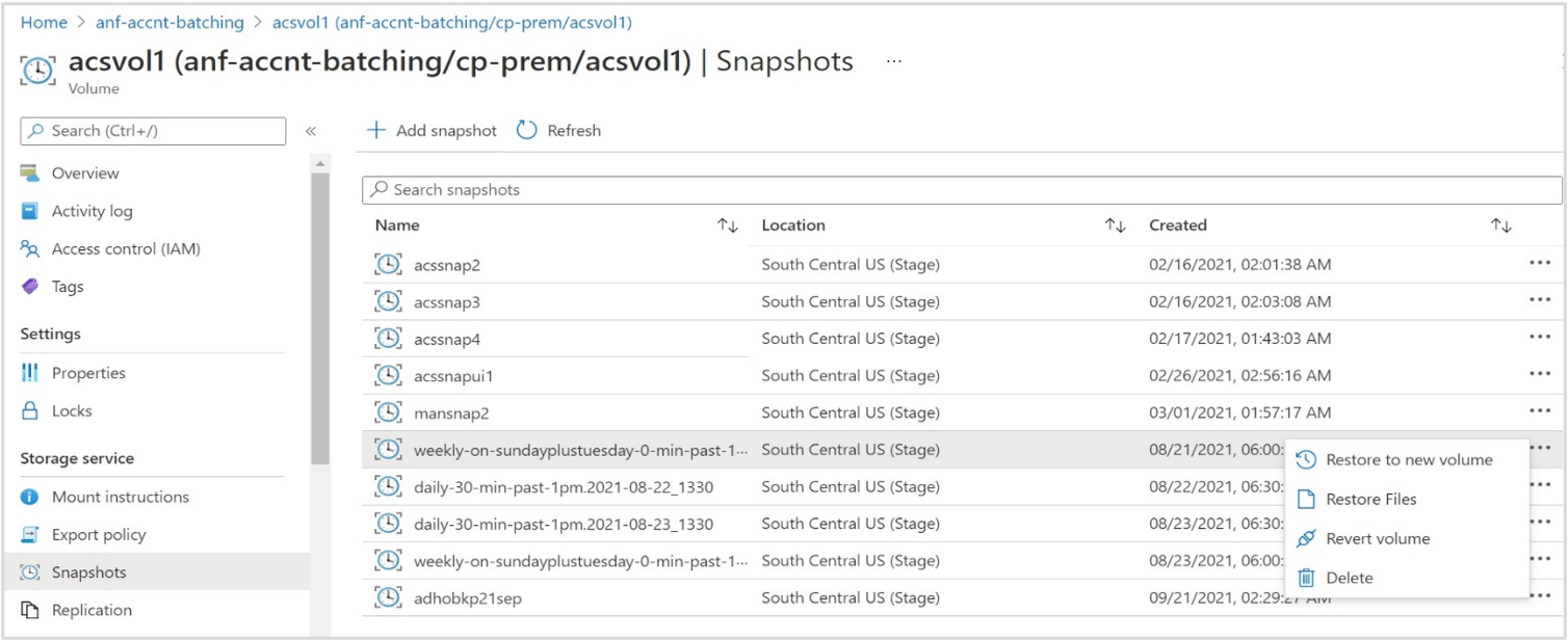 Restore individual files in Azure NetApp Files using singlefile