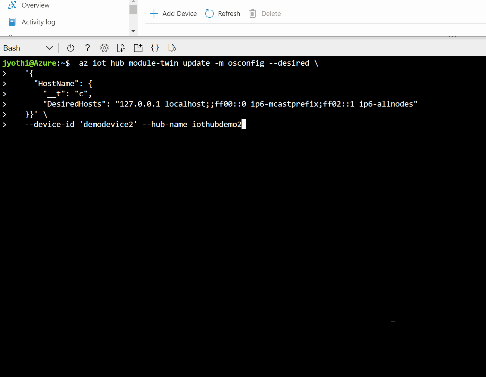 Working with /etc/hosts file using Azure IoT and OSConfig Microsoft Learn