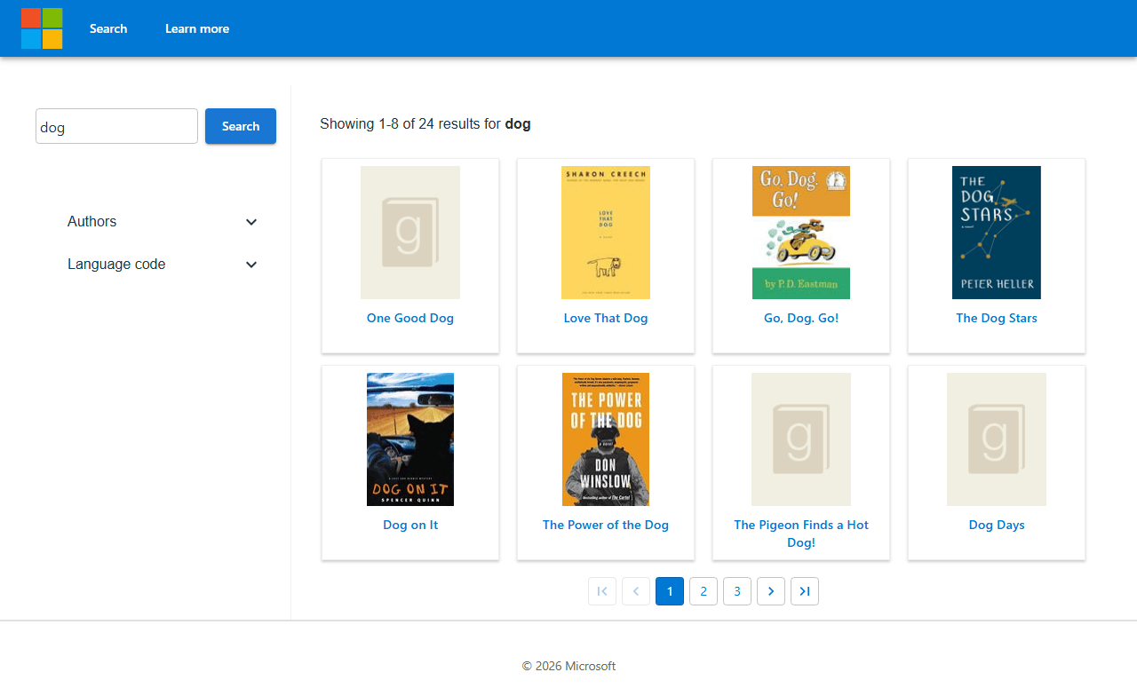 Add Search to Web Sites Tutorial) Azure AI Search Microsoft Learn
