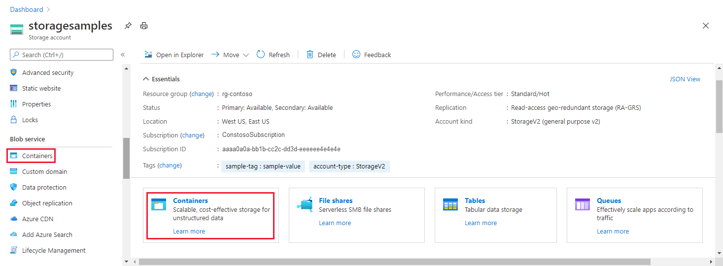 Authorize access to blob data in the Azure portal Azure Storage