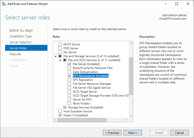 How to use DFSN with Azure Files Microsoft Learn