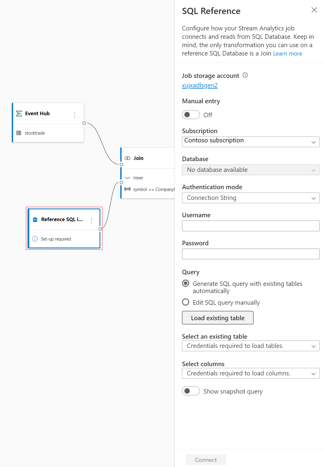 Enrich data and ingest to event hub using the Stream Analytics no code