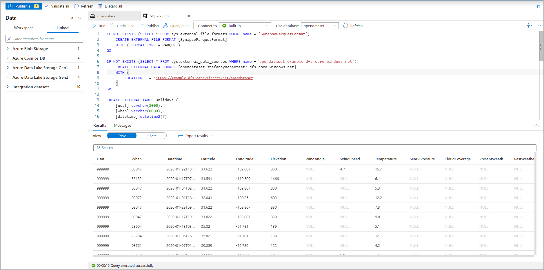 Use external tables with Synapse SQL Azure Synapse Analytics