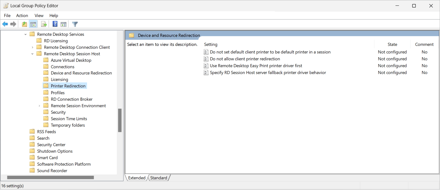 Configure printer redirection over the Remote Desktop Protocol Microsoft Learn