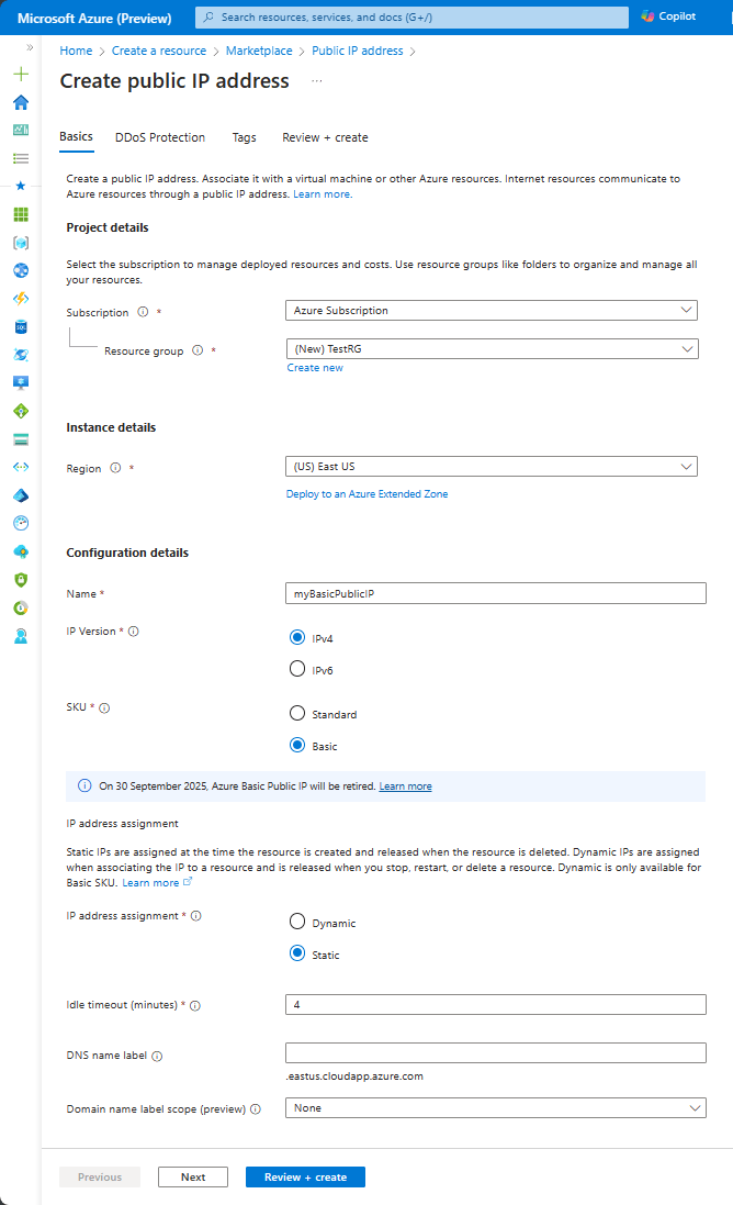 Quickstart Create a public IP address Azure portal Azure Virtual