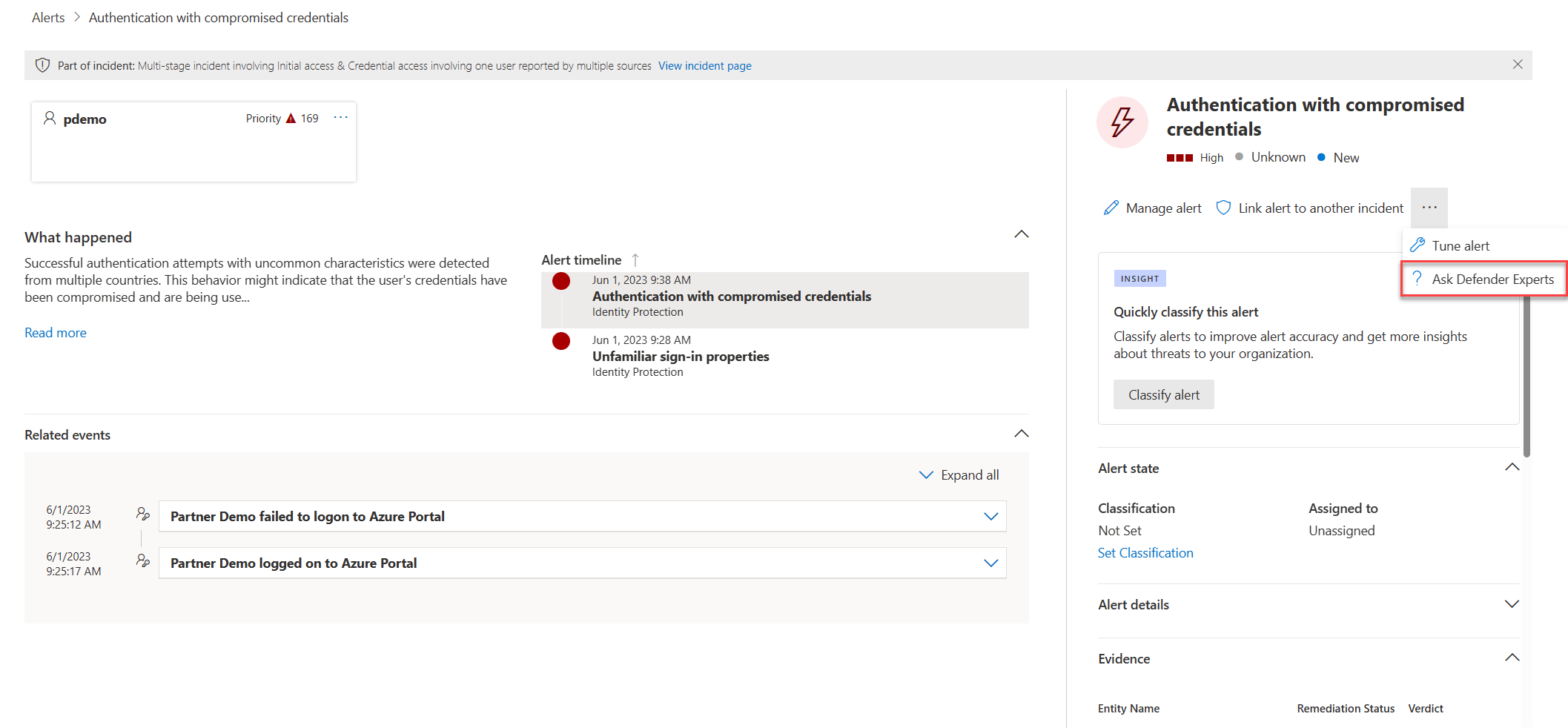 Collaborate with Experts on Demand using Ask Defender Experts