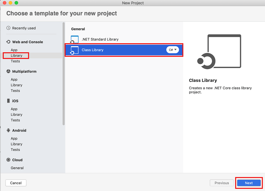 Create a class library using Visual Studio for Mac